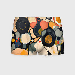 Мужские трусы Абстракция с кругами и краской
