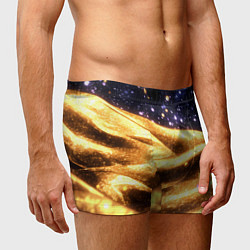 Трусы-боксеры мужские Золотая текстура и синее небо, цвет: 3D-принт — фото 2