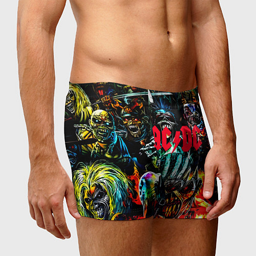 Мужские трусы ACDC рок монстры / 3D-принт – фото 3
