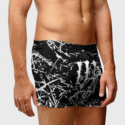 Трусы-боксеры мужские Monster energy белые штрихи краско, цвет: 3D-принт — фото 2