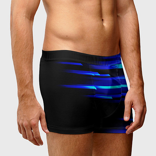 Мужские трусы Color blue black / 3D-принт – фото 3