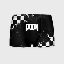 Трусы-боксеры мужские Doom краски клетка, цвет: 3D-принт