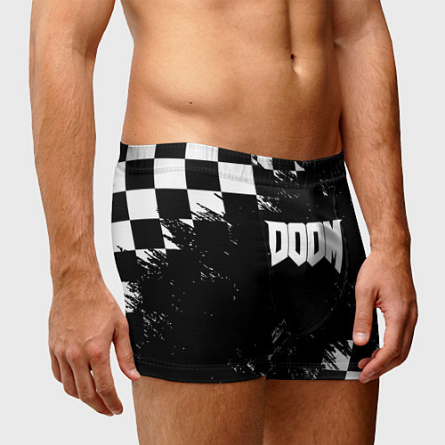 Мужские трусы Doom краски клетка / 3D-принт – фото 3