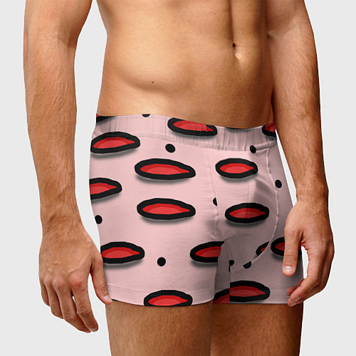 Мужские трусы Круги маркер - паттерн / 3D-принт – фото 3