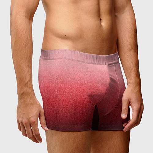 Мужские трусы Мягкий градиент красно-розовый текстура крошка / 3D-принт – фото 3