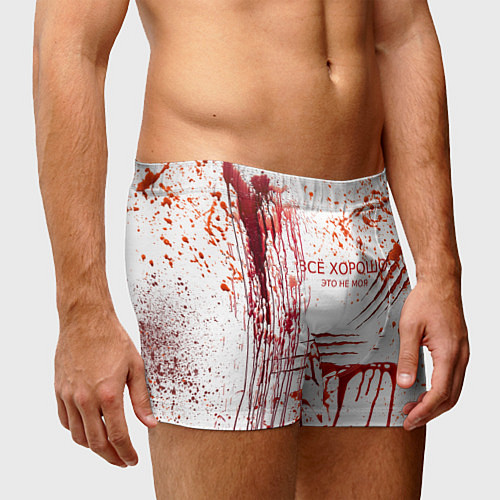 Мужские трусы Кровь с царапинами заляпанная / 3D-принт – фото 3