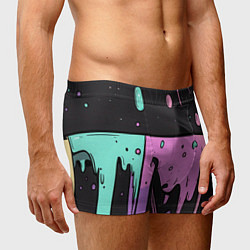 Трусы-боксеры мужские Стекающая краска текстура, цвет: 3D-принт — фото 2