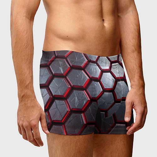 Мужские трусы Металлический бронежилет / 3D-принт – фото 3