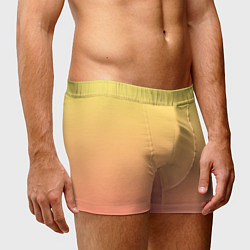 Трусы-боксеры мужские Градиент нежный жёлто-розовый, цвет: 3D-принт — фото 2