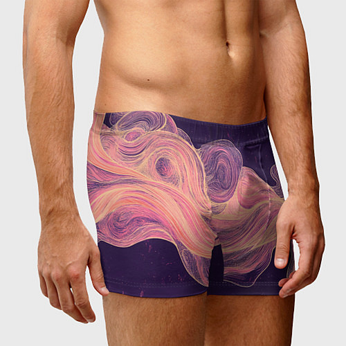 Мужские трусы Бежевые волны текстура / 3D-принт – фото 3