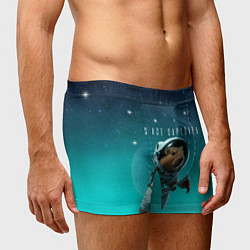 Трусы-боксеры мужские Капибара в космосе на фоне звезд, цвет: 3D-принт — фото 2