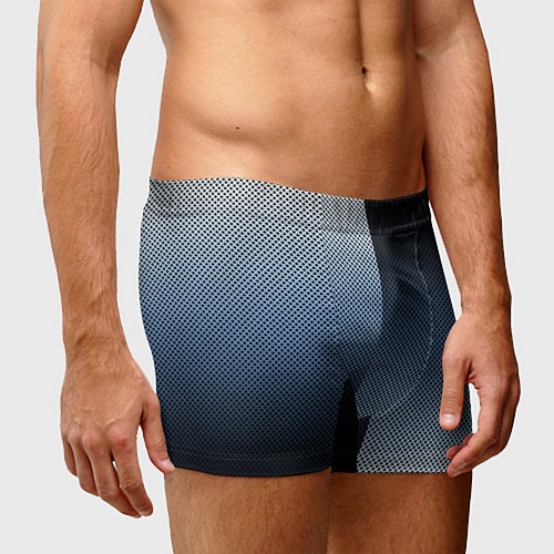 Мужские трусы Чёрно-синий текстурированный градиент пополам / 3D-принт – фото 3