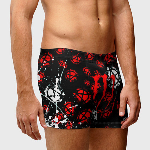 Мужские трусы Monster energy anarhy / 3D-принт – фото 3