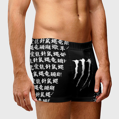 Мужские трусы Monster energy japan symbol / 3D-принт – фото 3