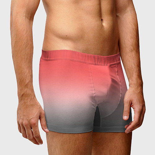 Мужские трусы Бледный красно-серый градиент / 3D-принт – фото 3