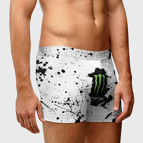 Мужские трусы Monster energy брызги красок / 3D-принт – фото 3