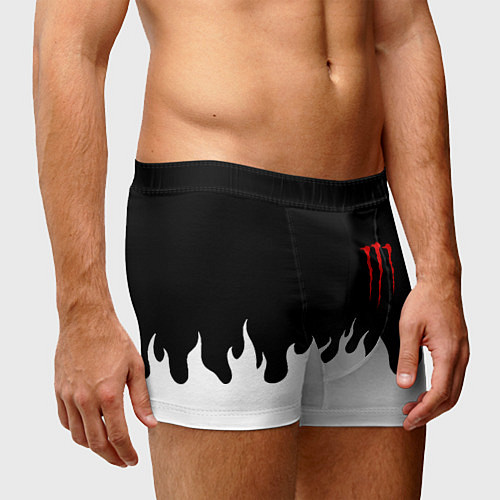 Мужские трусы Monster energy red logo / 3D-принт – фото 3