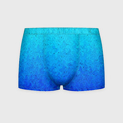 Трусы-боксеры мужские Голубой в синеву с узором, цвет: 3D-принт
