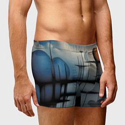 Трусы-боксеры мужские Архитектурная абстракция в тумане, цвет: 3D-принт — фото 2