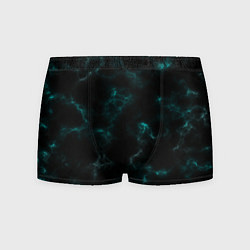 Трусы-боксеры мужские Color black turquoise, цвет: 3D-принт