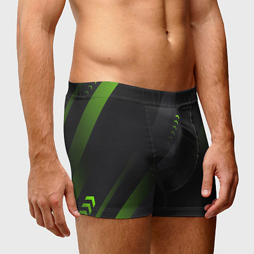 Мужские трусы Color black green / 3D-принт – фото 3