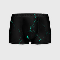 Трусы-боксеры мужские Color black turquoise, цвет: 3D-принт
