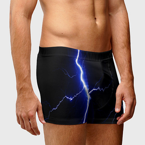 Мужские трусы Lightning blue / 3D-принт – фото 3