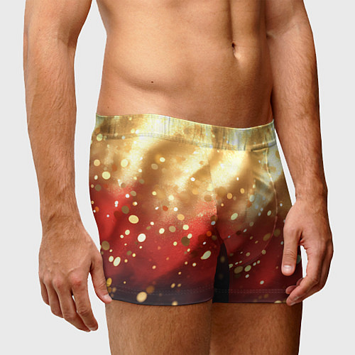 Мужские трусы Волнистая текстура с блестками / 3D-принт – фото 3