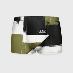 Трусы-боксеры мужские Ауди логотип, цвет: 3D-принт