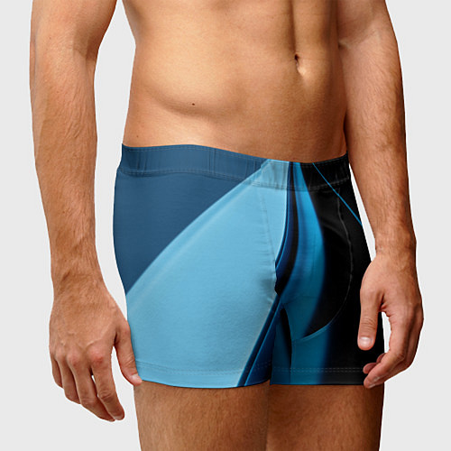 Мужские трусы Black blue / 3D-принт – фото 3