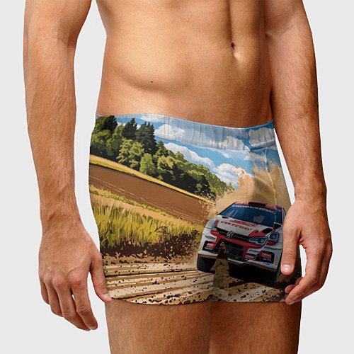 Мужские трусы Ралли автомобиль / 3D-принт – фото 3