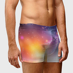 Трусы-боксеры мужские Магический фон с молниями и звездами, цвет: 3D-принт — фото 2