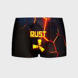 Трусы-боксеры мужские Rust hexagon краски, цвет: 3D-принт