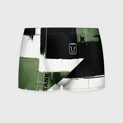 Трусы-боксеры мужские Tank логотип машины, цвет: 3D-принт