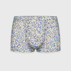 Трусы-боксеры мужские Мелкая мозаика перламутровый серо-голубой, цвет: 3D-принт