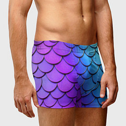 Трусы-боксеры мужские Градиент на чешуе, цвет: 3D-принт — фото 2