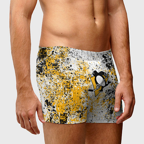 Мужские трусы Pittsburgh Penguins NHL white / 3D-принт – фото 3