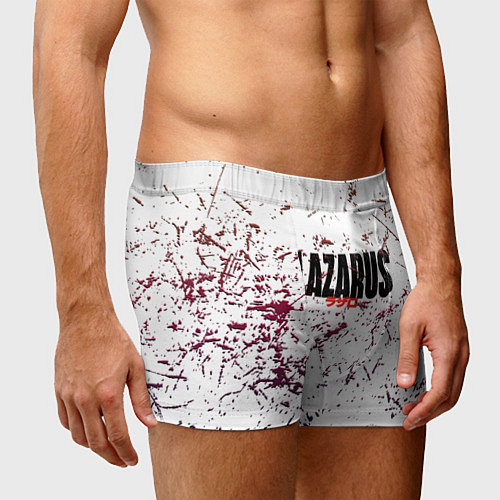 Мужские трусы Лазарь аниме надпись гранж / 3D-принт – фото 3