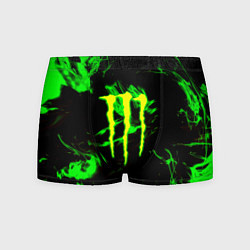 Мужские трусы Monster energy кислотное лого огонь