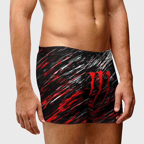 Мужские трусы Monster energy полосы красок / 3D-принт – фото 3