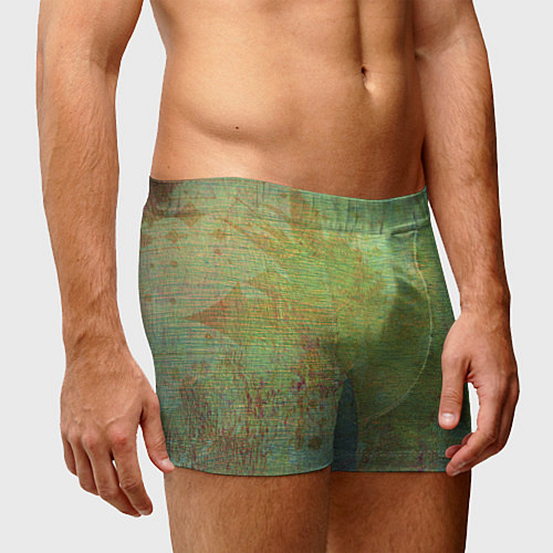 Мужские трусы Абстракция - green oil stain / 3D-принт – фото 3