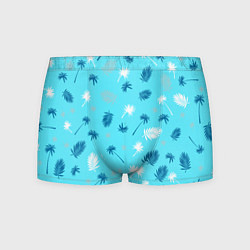 Трусы-боксеры мужские Текстура голубой гавайской рубашки, цвет: 3D-принт