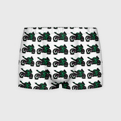 Трусы-боксеры мужские Motorbike dark green, цвет: 3D-принт