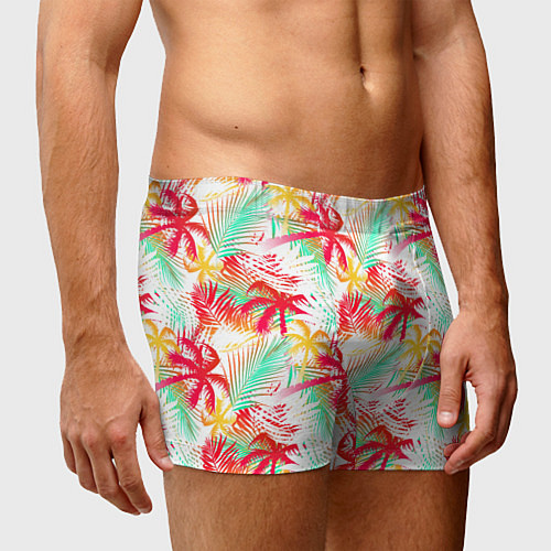 Мужские трусы Palm red yellow / 3D-принт – фото 3