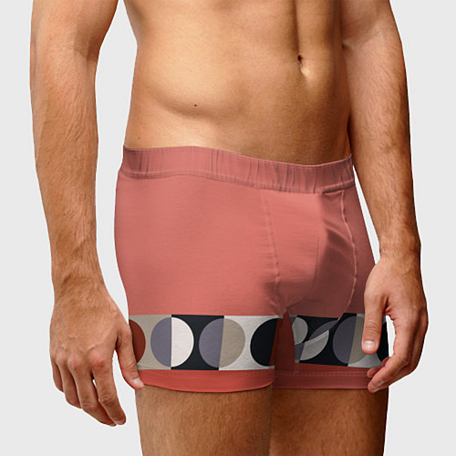 Мужские трусы Луна Малевича розовый томат / 3D-принт – фото 3