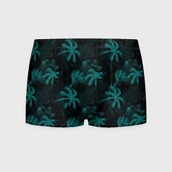 Трусы-боксеры мужские Palm light blue dark, цвет: 3D-принт