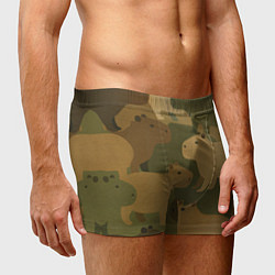 Трусы-боксеры мужские Капибара - камуфляж, цвет: 3D-принт — фото 2
