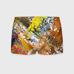 Мужские трусы Живая Абстракция: Поток Цветов и Форм в Постоянном
