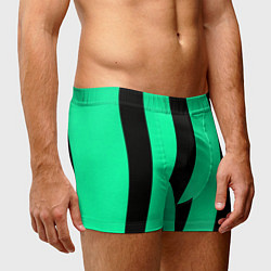 Трусы-боксеры мужские Color turquoise black line, цвет: 3D-принт — фото 2