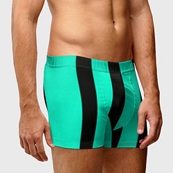 Трусы-боксеры мужские Color light blue white line, цвет: 3D-принт — фото 2
